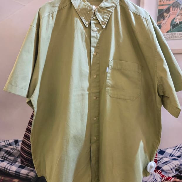 Levis 리바이스 올리브 반팔셔츠