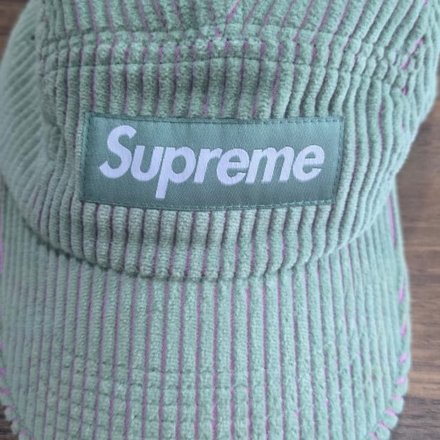 슈프림 투톤 코듀로이 캠프캡 그린 - 23SS