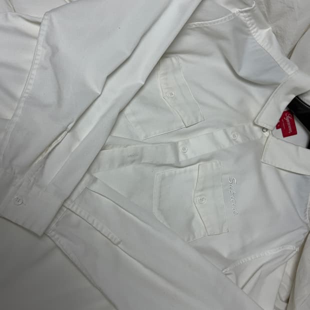 슈프림 레이몬드 페티본 워크 셔츠 화이트 - 22FW