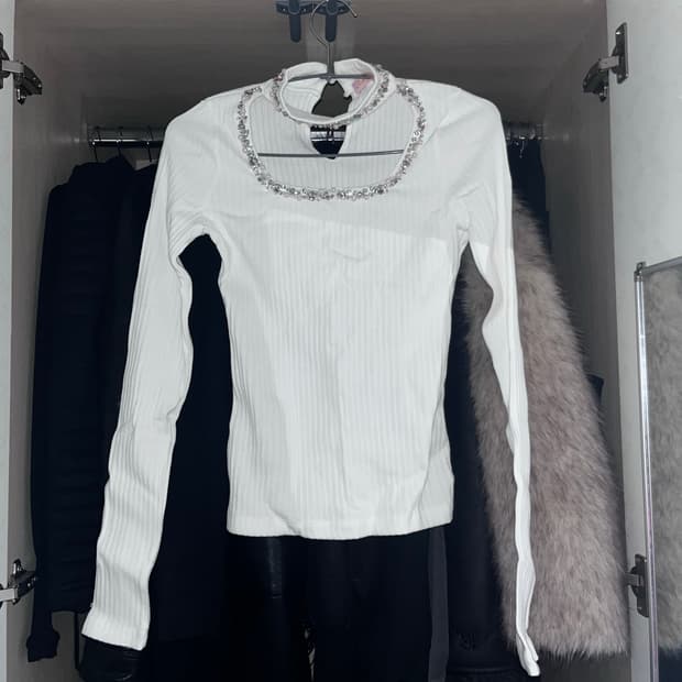 <새상품>베메클 쥬얼 초커티 화이트