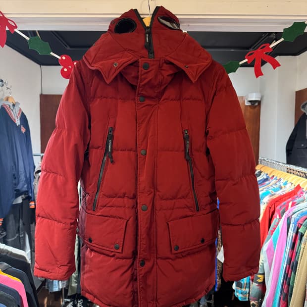 CP컴퍼니 덕다운 고글 패딩 파카 M