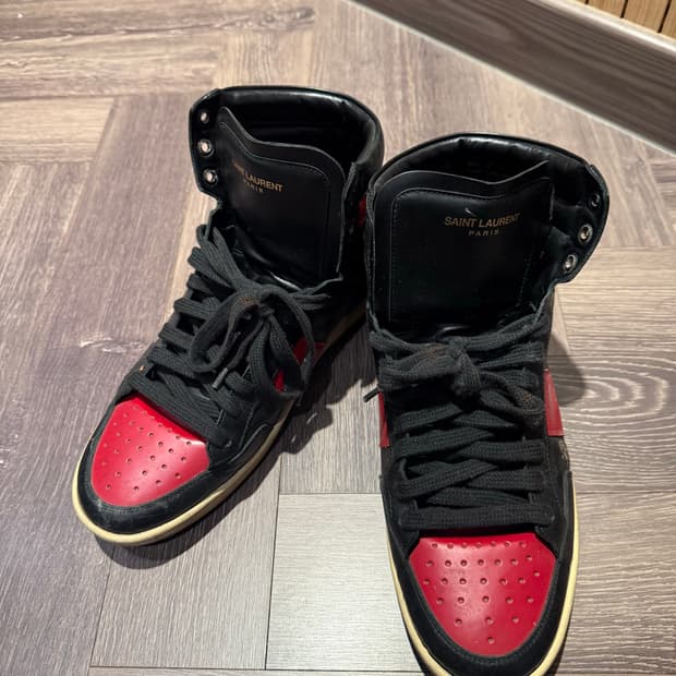 생로랑 하이탑 레더 스니커즈 SI-10