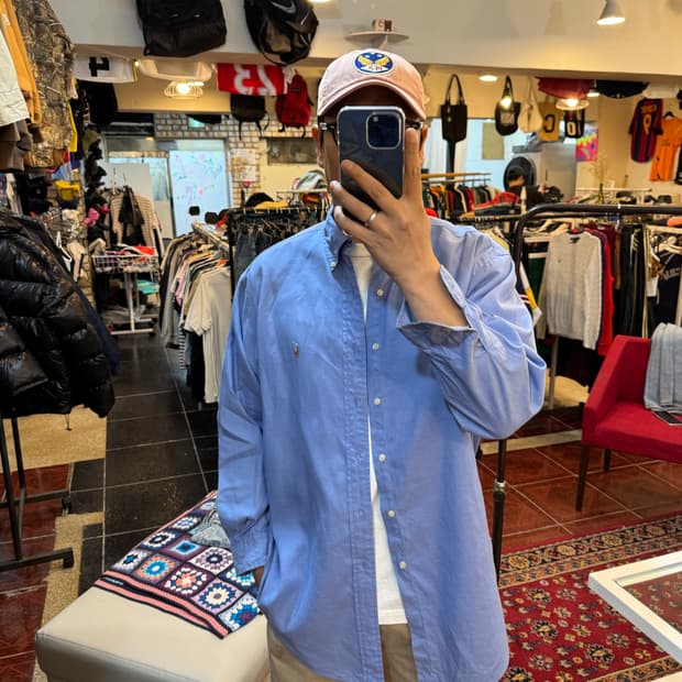 00s 빈티지 폴로 랄프로렌 YARMOUTH 핀 포인트 옥스포드 셔츠
