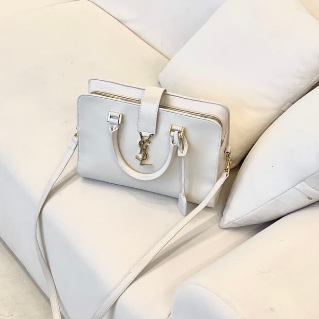 생로랑 모노그램 카바스 베이비 투웨이백 (정품)