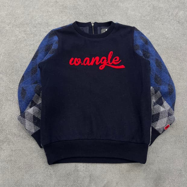 95 와이드앵글 여성 배색 아가일니트