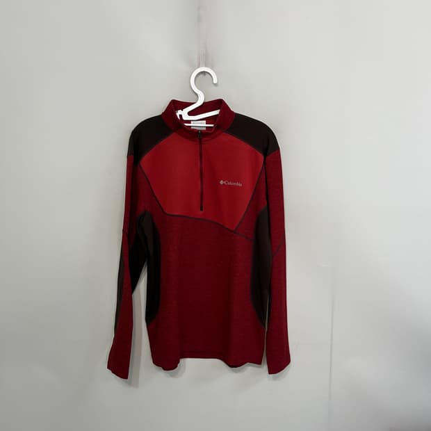 컬럼비아 남성 반집업 티셔츠 100