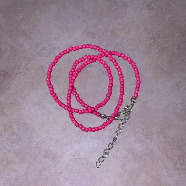First pink! 빈티지 비즈목걸이