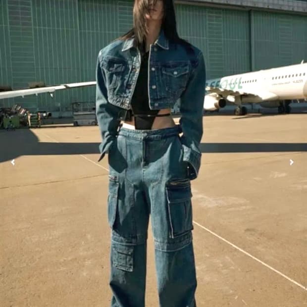 (38) Juun.J 준지 크롭 데님자켓