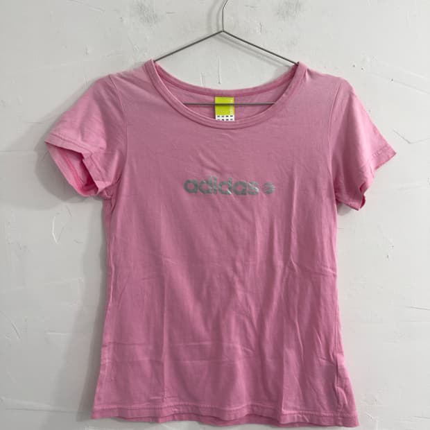 adidas pink logo top