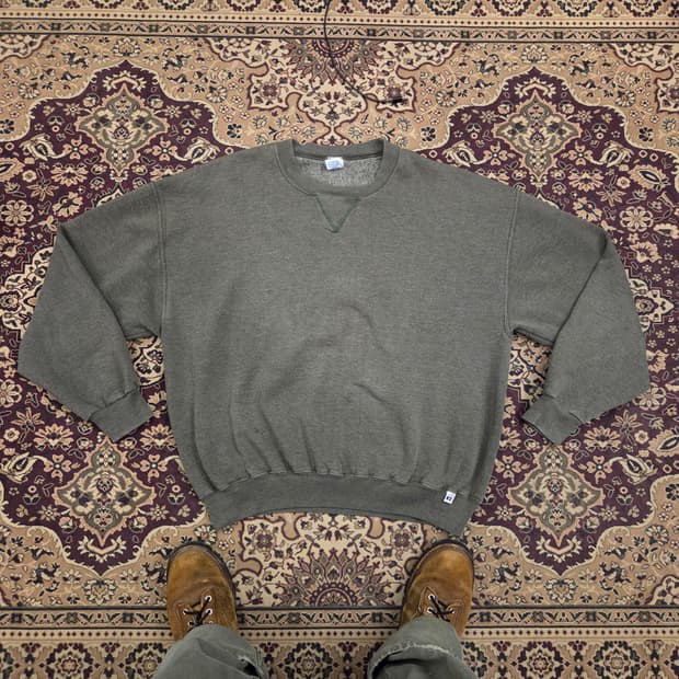 90s 빈티지 러셀 스웻셔츠 다크 그레이 XXL