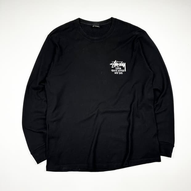 스투시 뉴욕 베이직 박시 롱슬리브 L