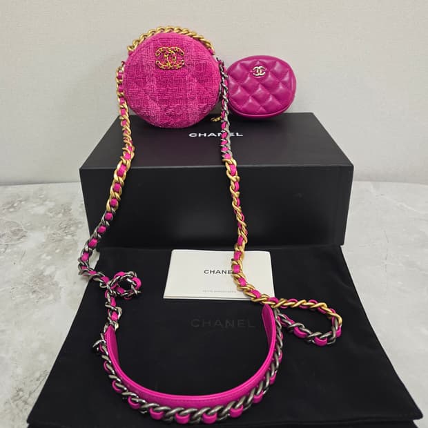 샤넬 19 트위드 탬버린백 동그리백 판매