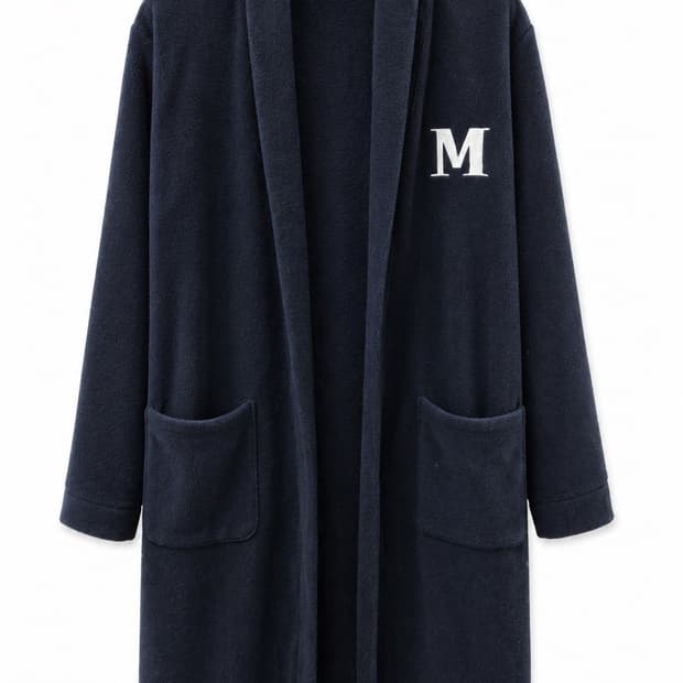 이미스 후리스 로브 가운 네이비 L