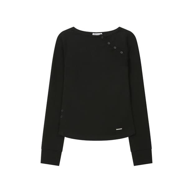 [2] 미세키 서울 슬래시 버튼 롱슬리브 블랙