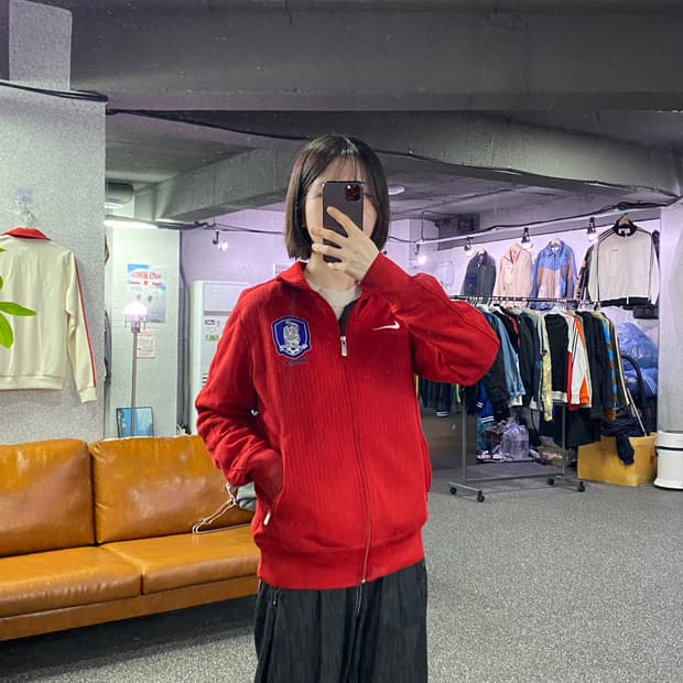 나이키 스우시 국대 레드 져지 B4507