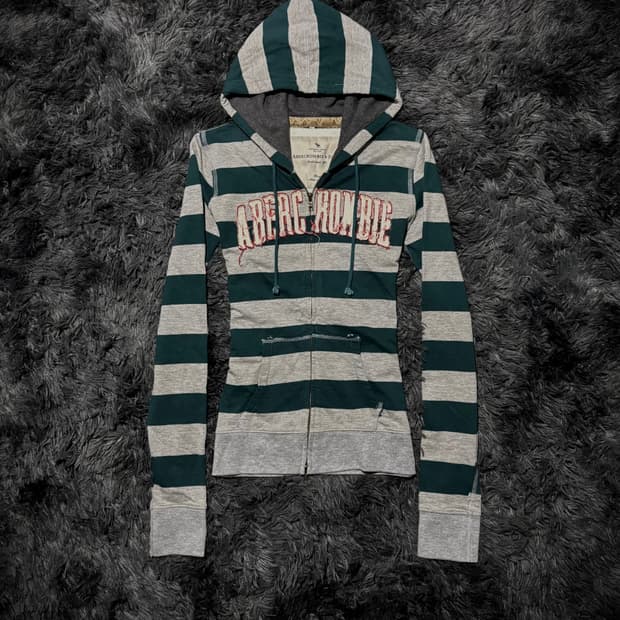 Abercrombie & Fitch 스트라이프 슬림핏 후드집업