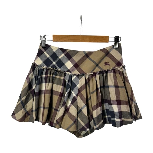 [BURBERRY] 버버리블루라벨 노바체크 플레어 미니스커트