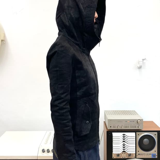 [1] NO ID 노아이디 레더 후드 자켓