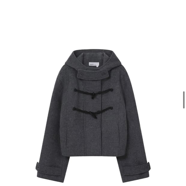 미세키서울 Duffle hoodie short coat /charcoal