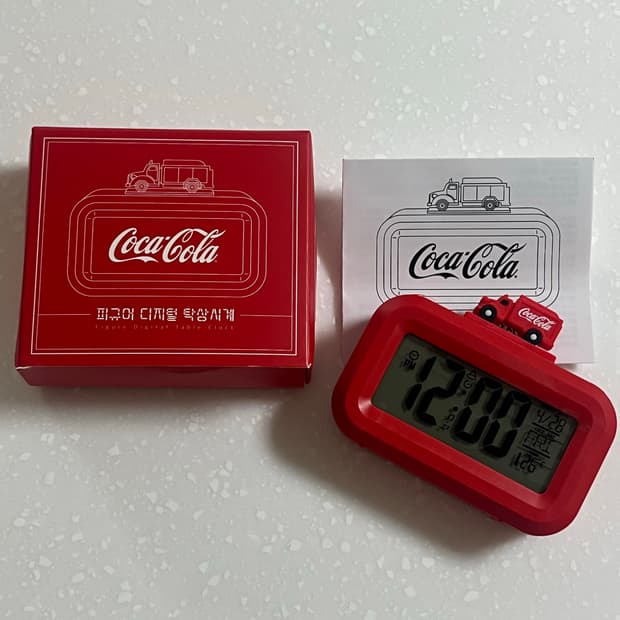(새상품) 코카콜라 피규어 디지털 탁상시계