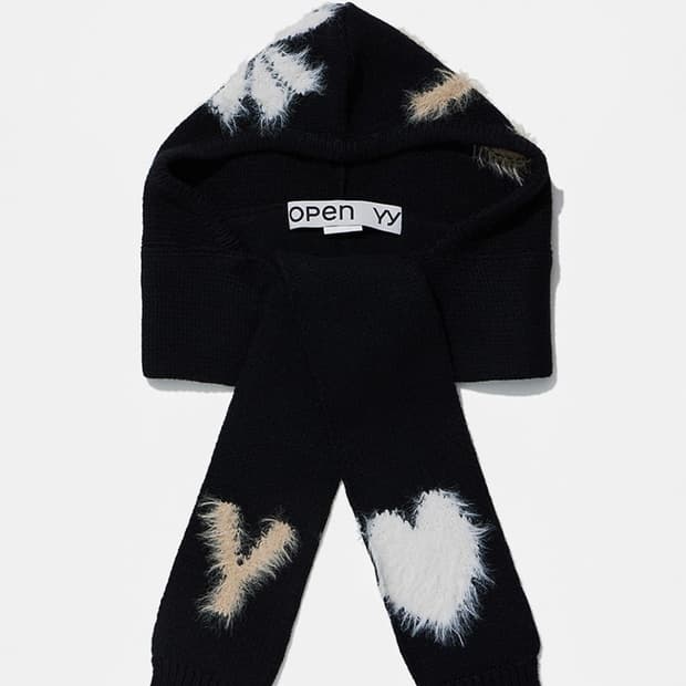 오픈와이와이 자카드 후드 머플러 (한소희 착용)