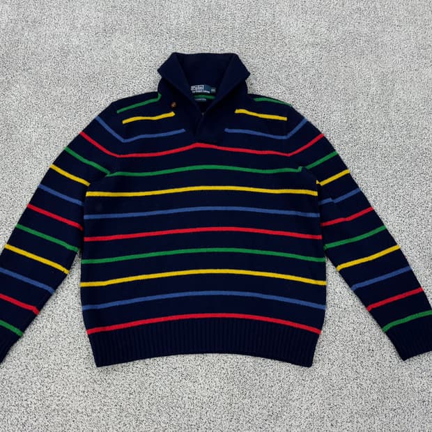 폴로 랄프로렌 울 숄카라니트