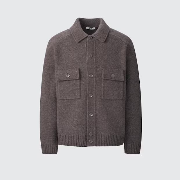 유니클로 램스울 니트 재킷 M