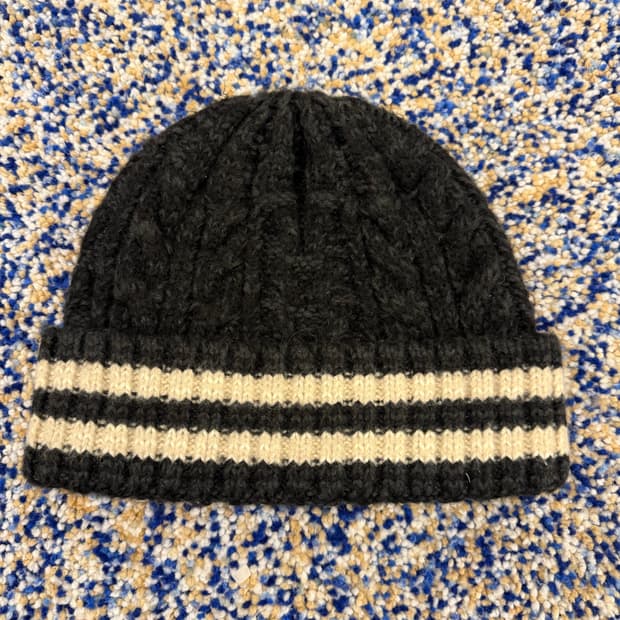 빈티지 케이블 니트 비니