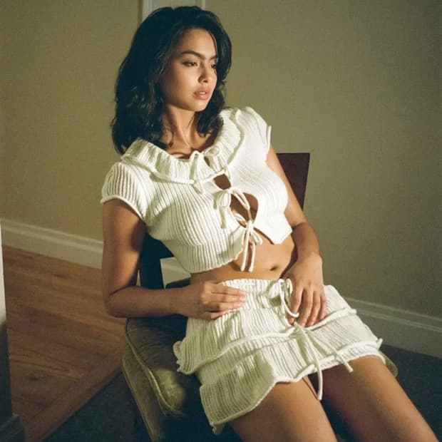 쓰리타임즈 버니 니트 세트