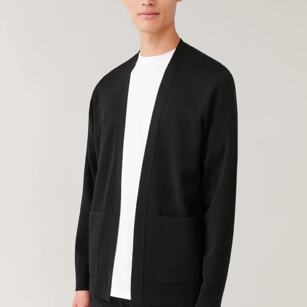 [COS] 남성 블랙 루즈핏 가디건