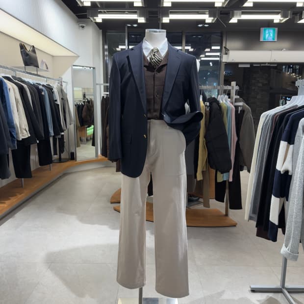 브룩스브라더스 트레디셔널 핏 아웃포켓 금장 네이비 블레이저