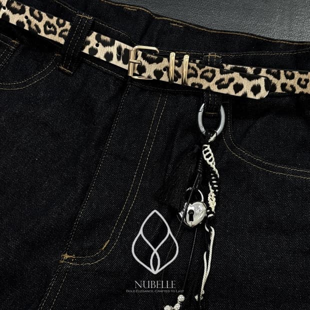 🌗 Leopard printed belt / 호피 레오파드 벨트
