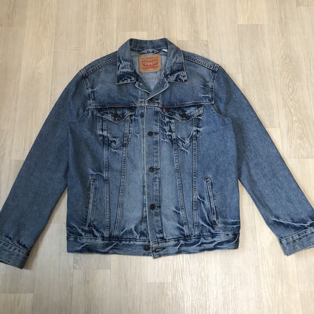 (L) 리바이스 Levi's 72334 워시드 연청 데님 자켓