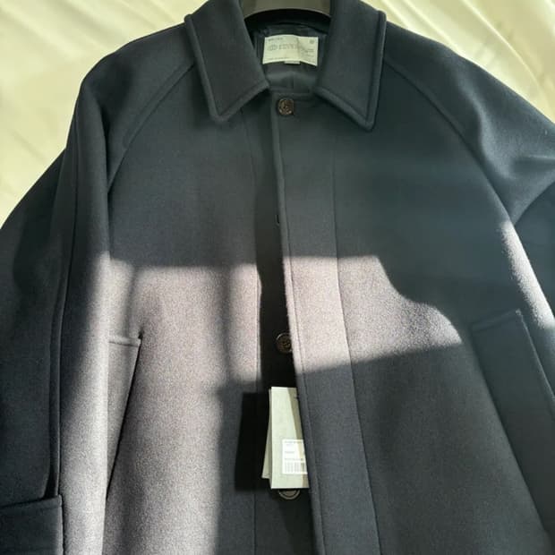 벨리에 맥시 멜톤 울 발마칸 코트 - 네이비 팝니다