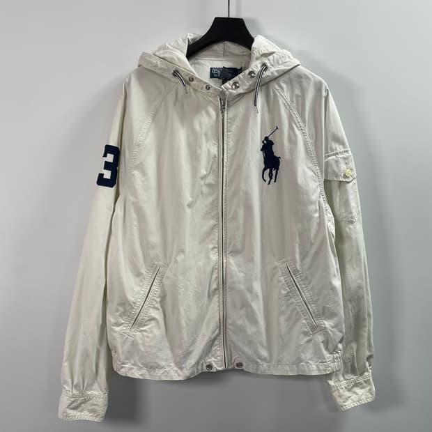 폴로 랄프로렌 빅포니 화이트 후디 자켓 (on.75)
