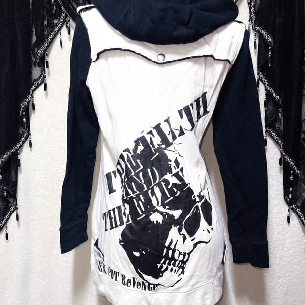 섹스팟리벤지 고스펑크 스컬 y2k 그런지 후드집업 자켓 emo 서브컬쳐