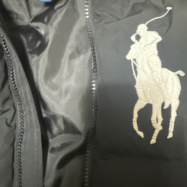 빅로고 폴로 패딩