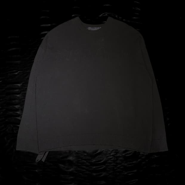 준지 스트랩 니트 블랙