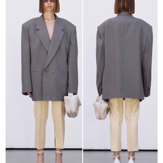 렉토 그루브 오버사이즈 테일러드 자켓 그레이 XS