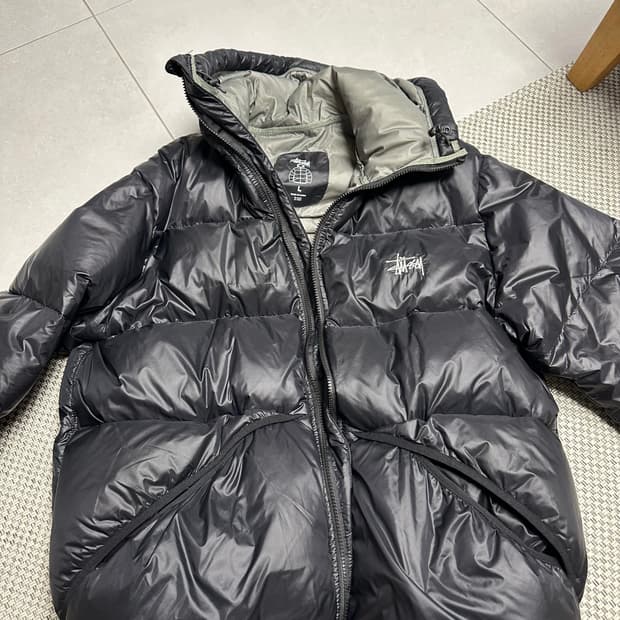 스투시 마이크로 립스탑 패딩 L