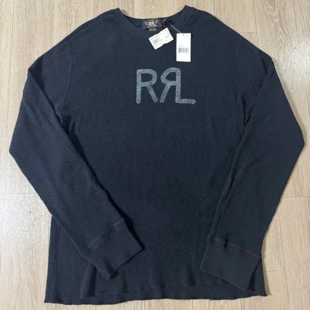 RRL 더블알엘 와플 롱슬리브 블랙 XL
