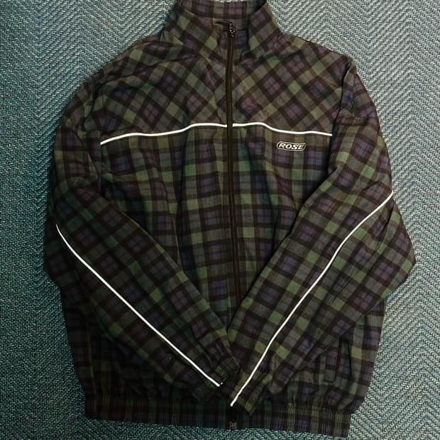 마틴로즈 타탄 체크 파이핑 트랙 자켓