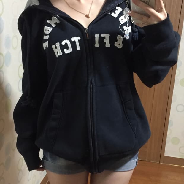 아베크롬비 아치로고 후드집업