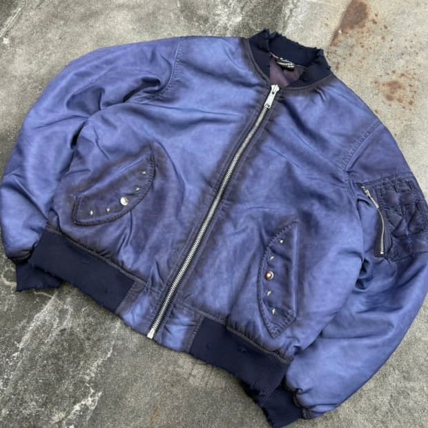 BELVET MA-1 봄버 자켓 블루 L