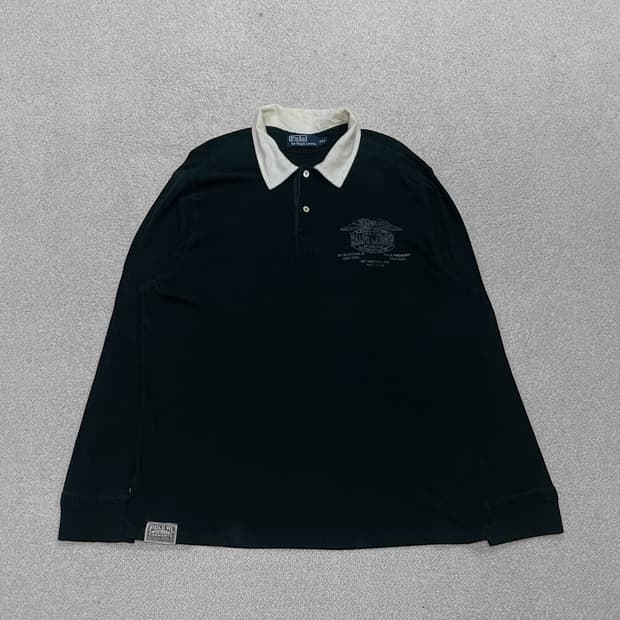 폴로 랄프로렌 럭비 카라 롱슬리브