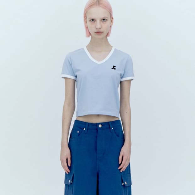 레스트앤레크레이션 브이넥 링거티