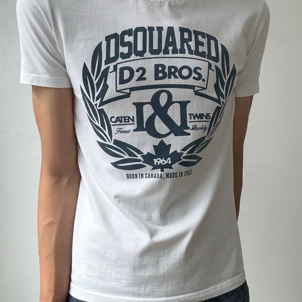 00s Dsquared2 Olive tree print T-shirt
