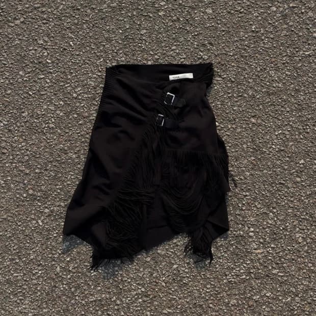 Toga 토가 아카이브 언발란스 프린지 디테일 스커트
