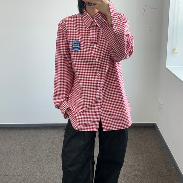 Lacoste 라코스테 레드 체크 셔츠