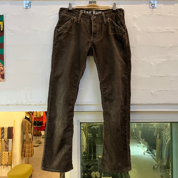 G-Star Raw 3301 브라운 슬림 코듀로이 팬츠 30x32